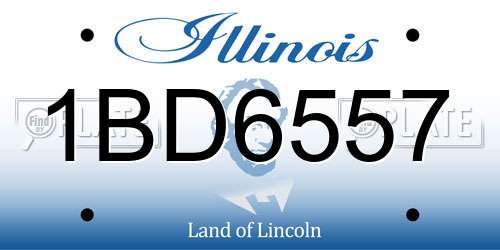 1BD6557 Illinois License Plate