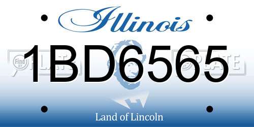 1BD6565 Illinois License Plate