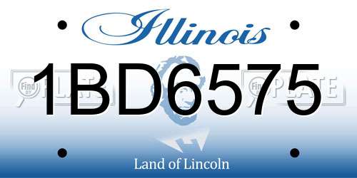 1BD6575 Illinois License Plate