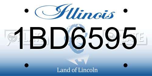 1BD6595 Illinois License Plate