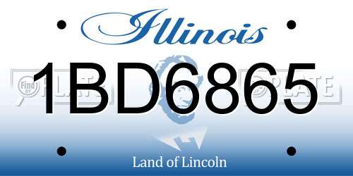 1BD6865 Illinois License Plate