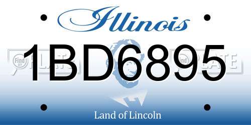 1BD6895 Illinois License Plate