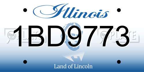 1BD9773 Illinois License Plate