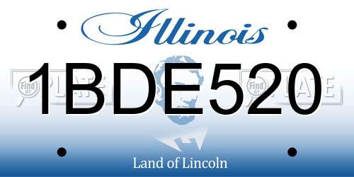 1BDE520 Illinois License Plate