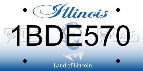 1BDE570 Illinois License Plate