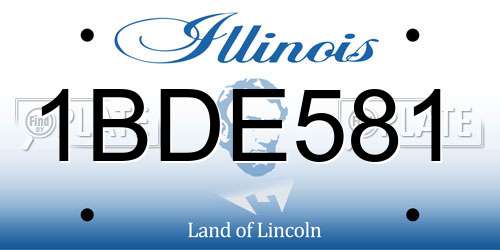 1BDE581 Illinois License Plate