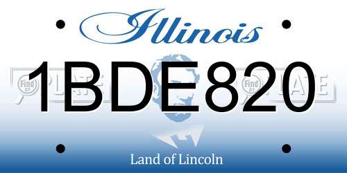 1BDE820 Illinois License Plate