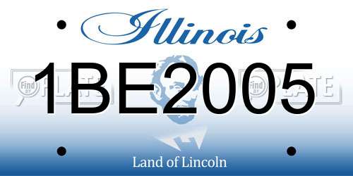 1BE2005 Illinois License Plate