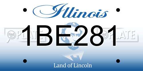 1BE281 Illinois License Plate