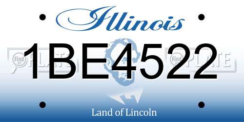 1BE4522 Illinois License Plate