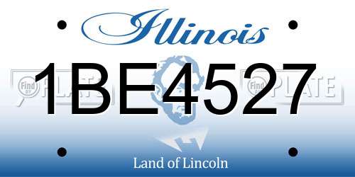 1BE4527 Illinois License Plate