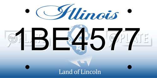 1BE4577 Illinois License Plate