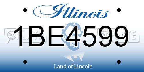 1BE4599 Illinois License Plate