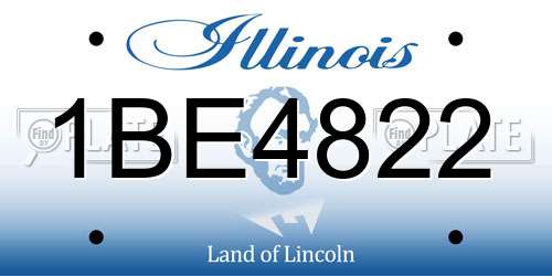 1BE4822 Illinois License Plate