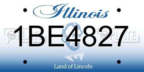 1BE4827 Illinois License Plate