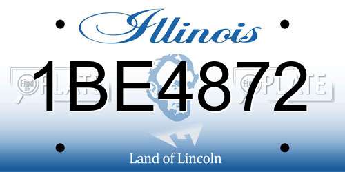 1BE4872 Illinois License Plate