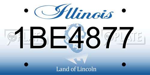 1BE4877 Illinois License Plate
