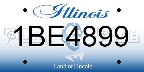 1BE4899 Illinois License Plate