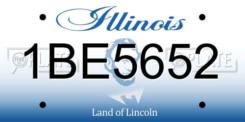 1BE5652 Illinois License Plate