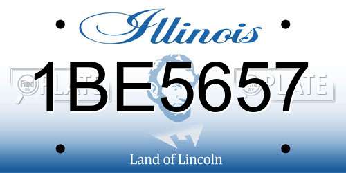 1BE5657 Illinois License Plate