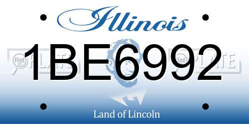 1BE6992 Illinois License Plate