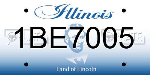 1BE7005 Illinois License Plate