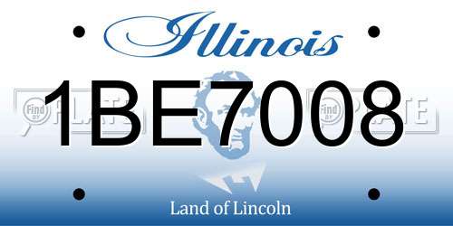 1BE7008 Illinois License Plate