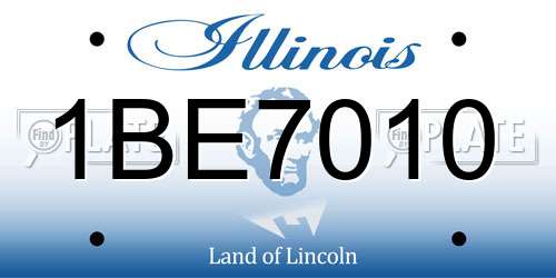 1BE7010 Illinois License Plate
