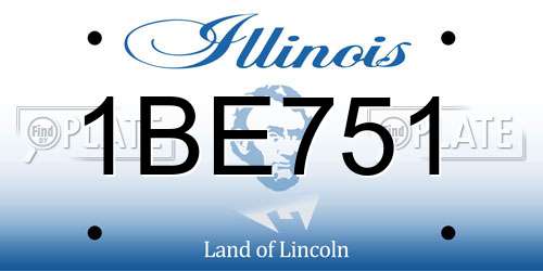 1BE751 Illinois License Plate