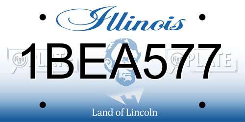 1BEA577 Illinois License Plate