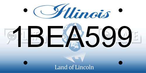 1BEA599 Illinois License Plate