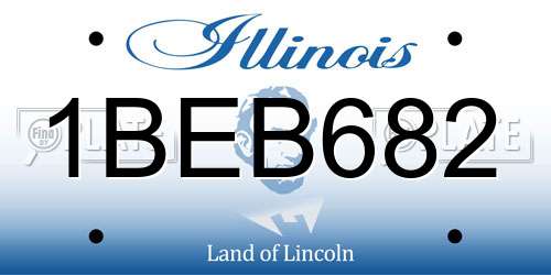 1BEB682 Illinois License Plate