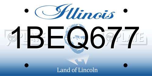1BEQ677 Illinois License Plate
