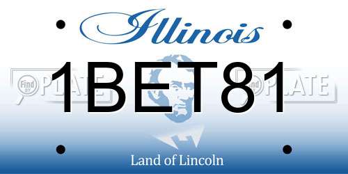1BET81 Illinois License Plate
