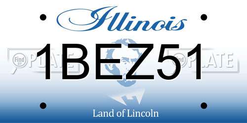 1BEZ51 Illinois License Plate