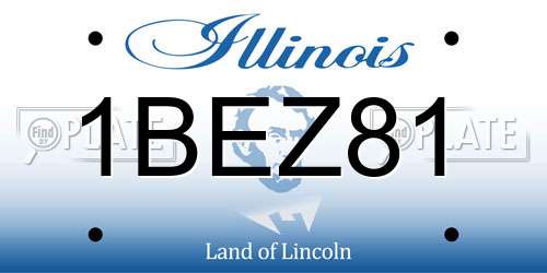 1BEZ81 Illinois License Plate