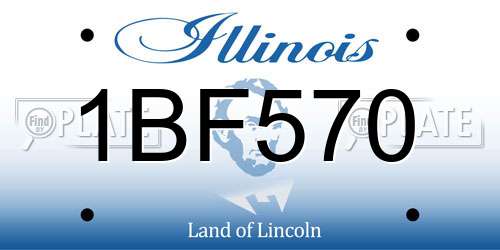 1BF570 Illinois License Plate