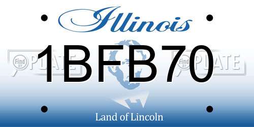 1BFB70 Illinois License Plate