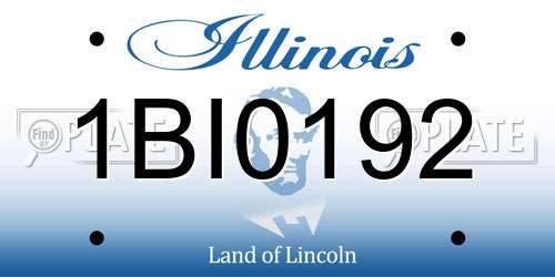 1BI0192 Illinois License Plate