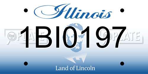 1BI0197 Illinois License Plate
