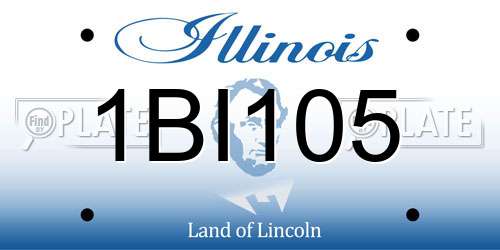 1BI105 Illinois License Plate