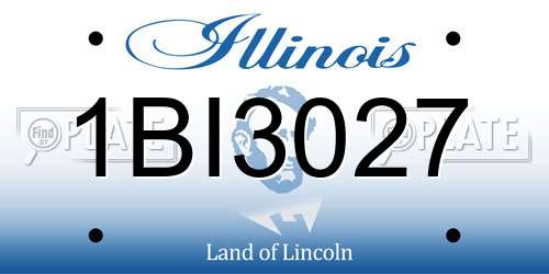 1BI3027 Illinois License Plate