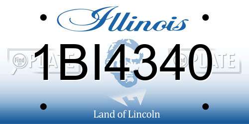 1BI4340 Illinois License Plate