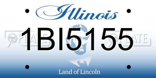 1BI5155 Illinois License Plate