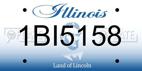 1BI5158 Illinois License Plate