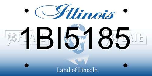 1BI5185 Illinois License Plate
