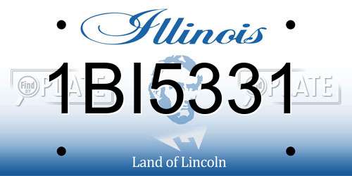 1BI5331 Illinois License Plate