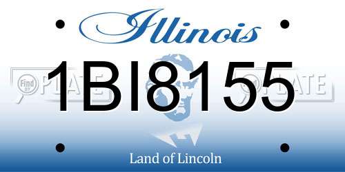 1BI8155 Illinois License Plate