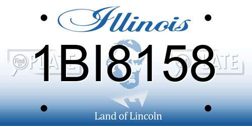 1BI8158 Illinois License Plate