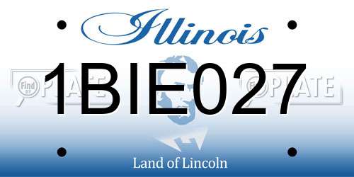1BIE027 Illinois License Plate